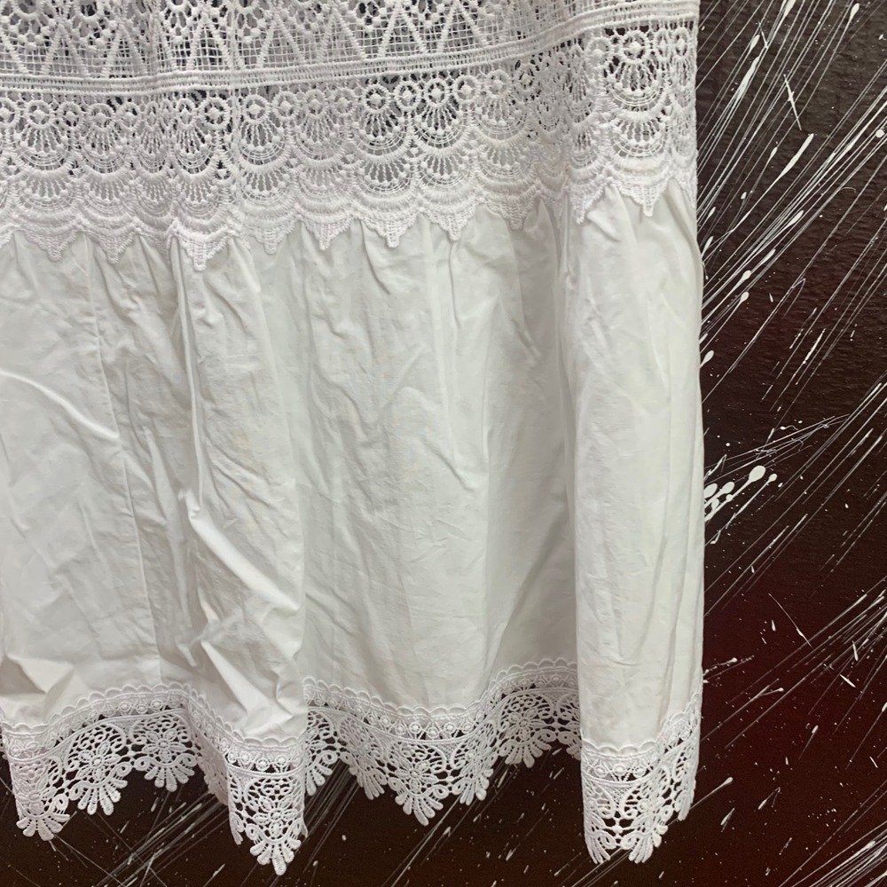 Time and Tru White Crochet Lace Tiered Maxi Skirt XS 0-2 TT23100072037 Boho - Picture 4 of 7